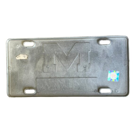 Vintage University of Mississippi Booster License Plate Ole Miss Rebels PEWTER - Picture 3 of 5